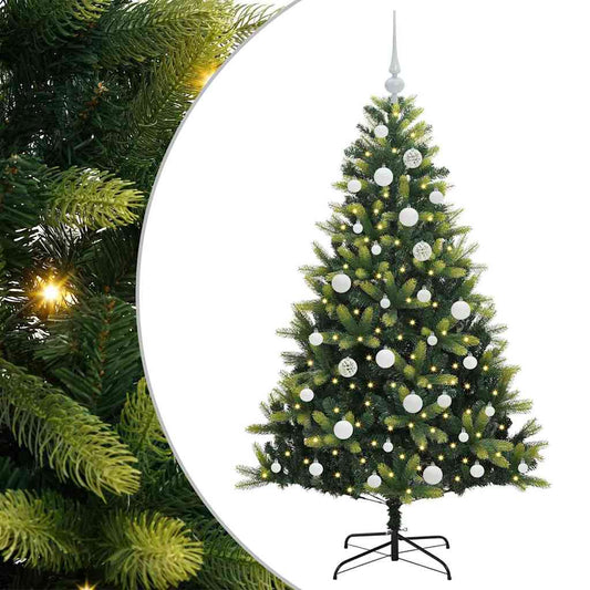 Künstlicher Geflammter Weihnachtsbaum 150 Leds Grün