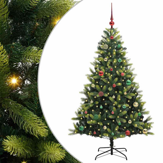 Künstlicher Geflammter Weihnachtsbaum 150 Leds Grün