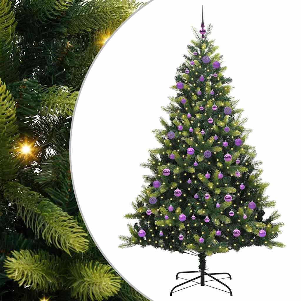 Künstlicher Klappbarer Weihnachtsbaum 300 Leds Grün