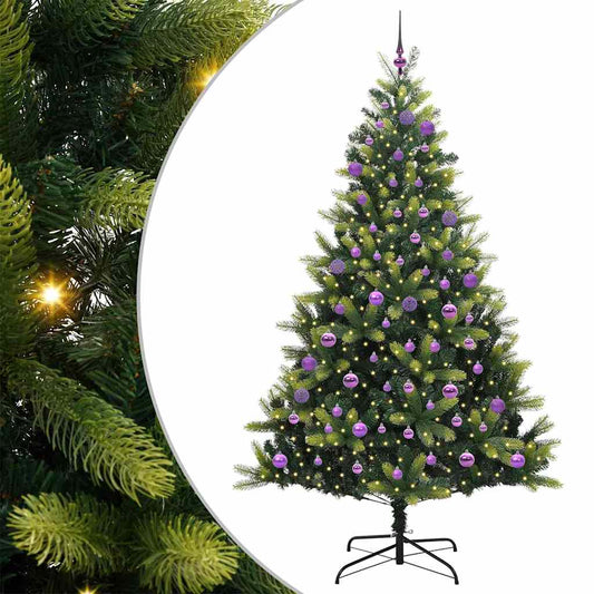 Künstlicher Klappbarer Weihnachtsbaum 300 Leds Grün