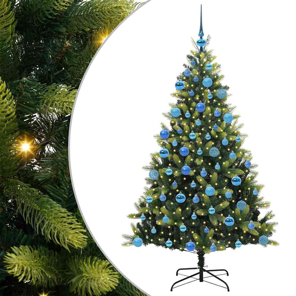 Künstlicher Klappbarer Weihnachtsbaum 300 Leds Grün
