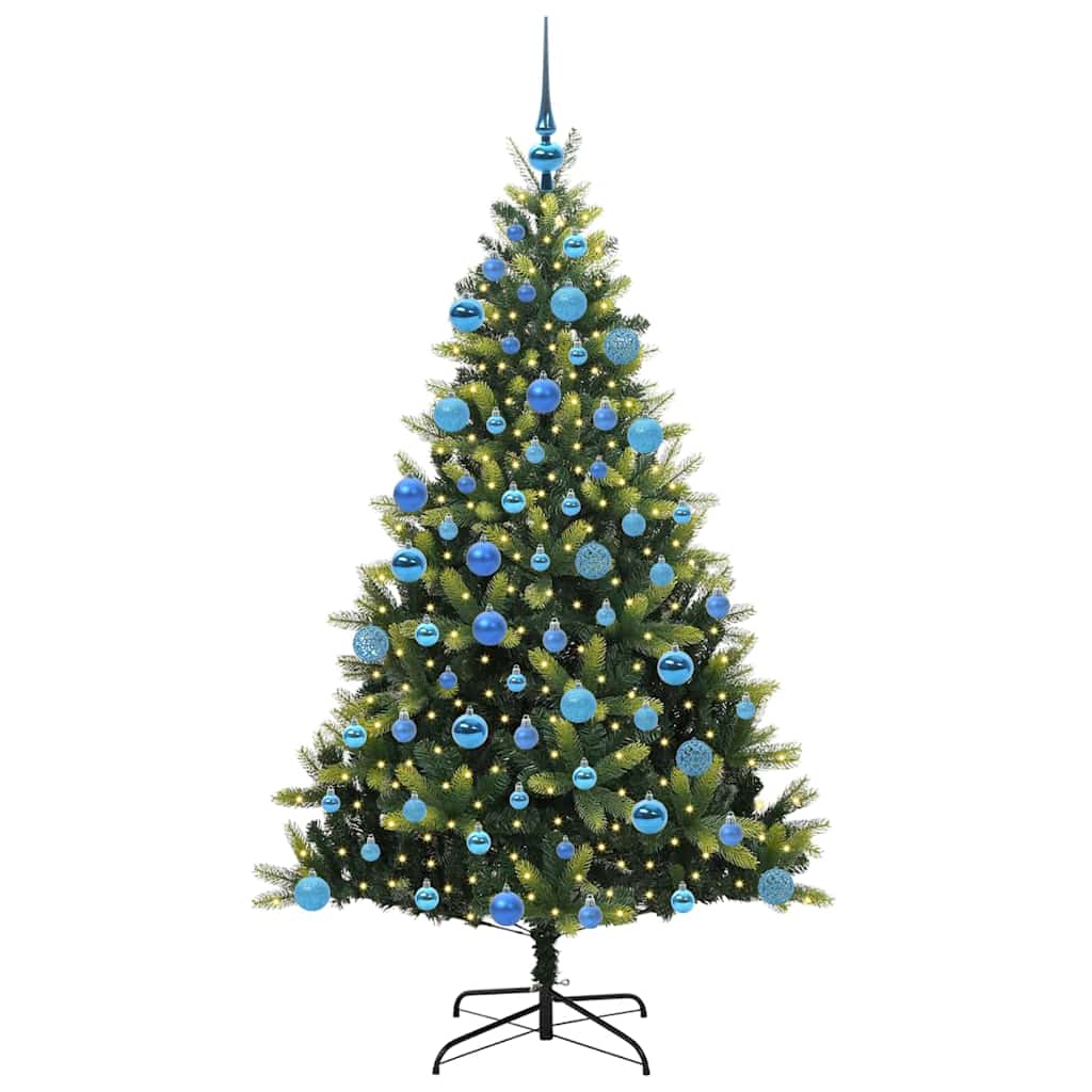 Künstlicher Klappbarer Weihnachtsbaum 300 Leds Grün