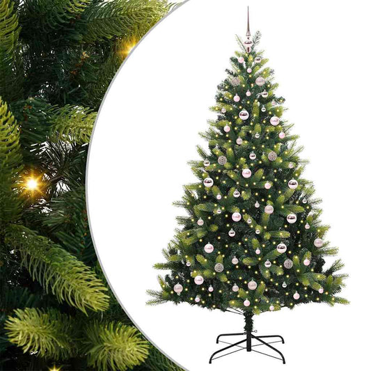 Künstlicher Klappbarer Weihnachtsbaum 300 Leds Grün