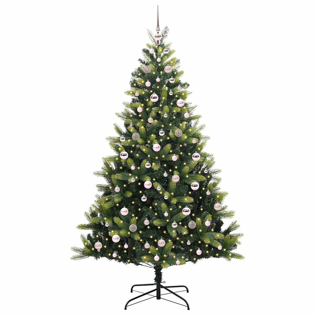Künstlicher Klappbarer Weihnachtsbaum 300 Leds Grün