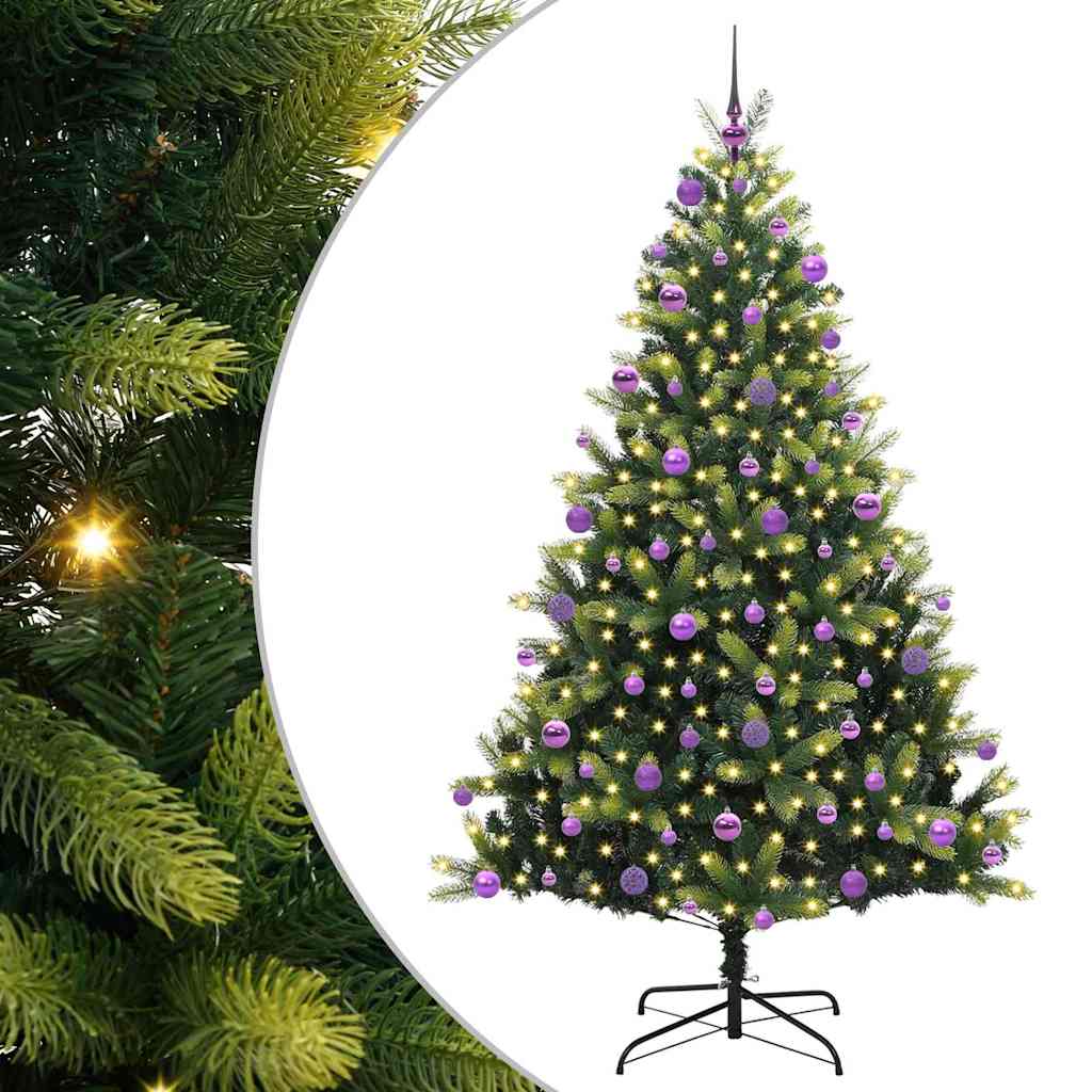 Künstlicher Klappbarer Weihnachtsbaum 300 Leds Grün