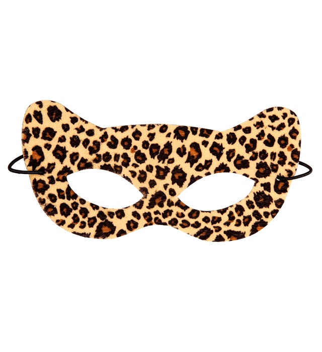 Leoparden Augenmaske mit realistischem Muster für Fasnacht und Karneval