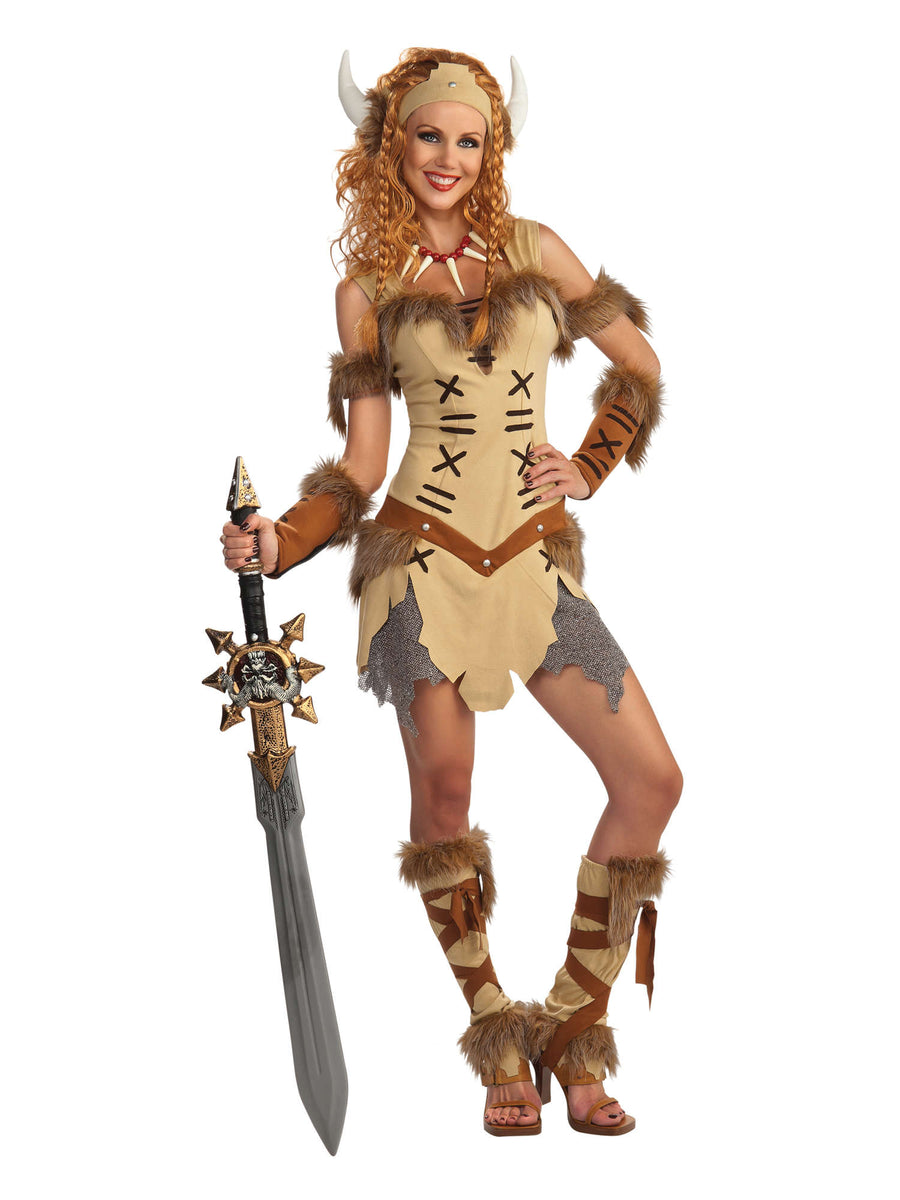 Rubies Viking Kostüm für Damen mit Kleid und Accessoires