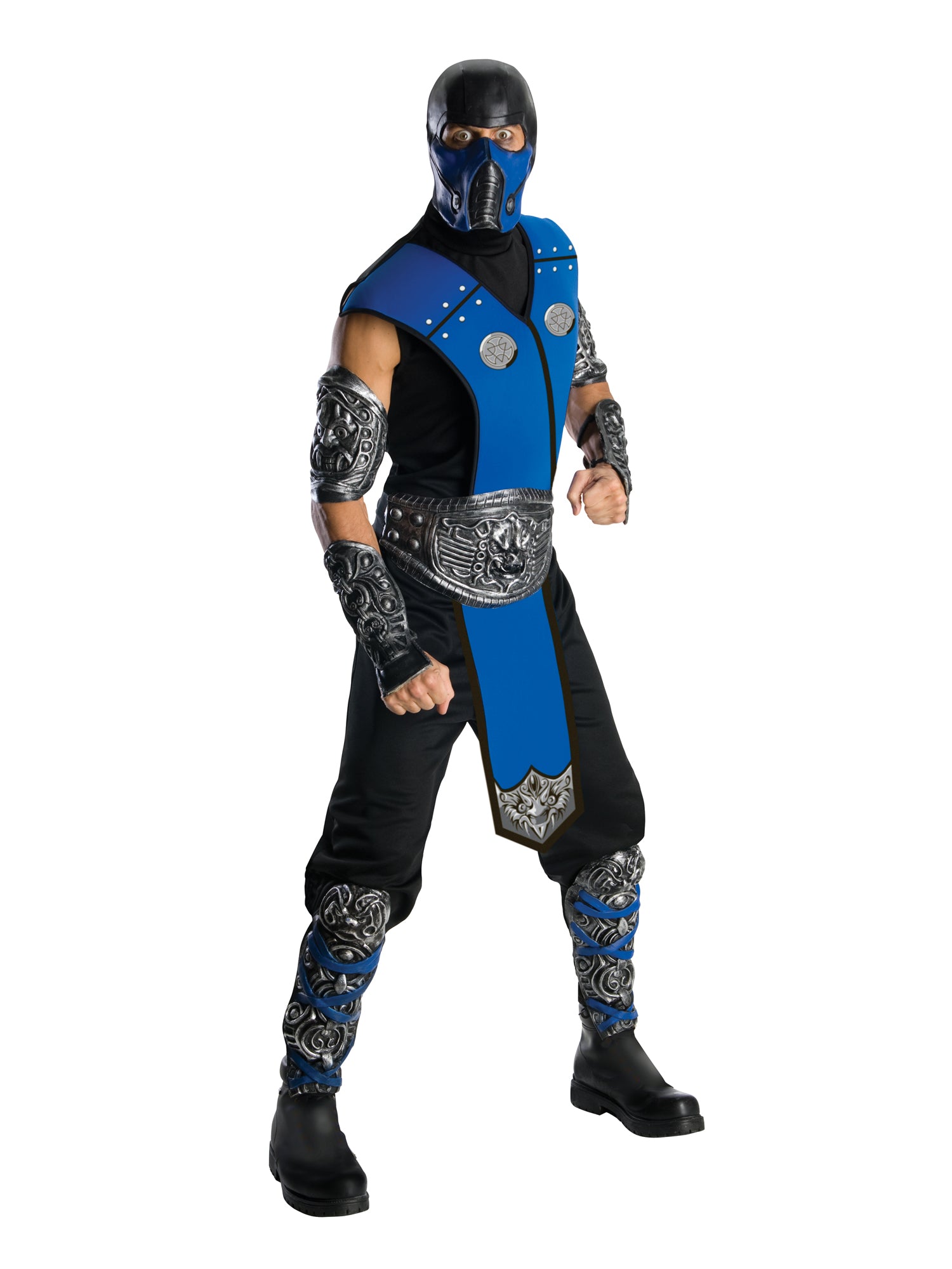 Rubies Mortal Kombat Sub-Zero Kostüm für Herren mit Maske und Rüstungsteilen