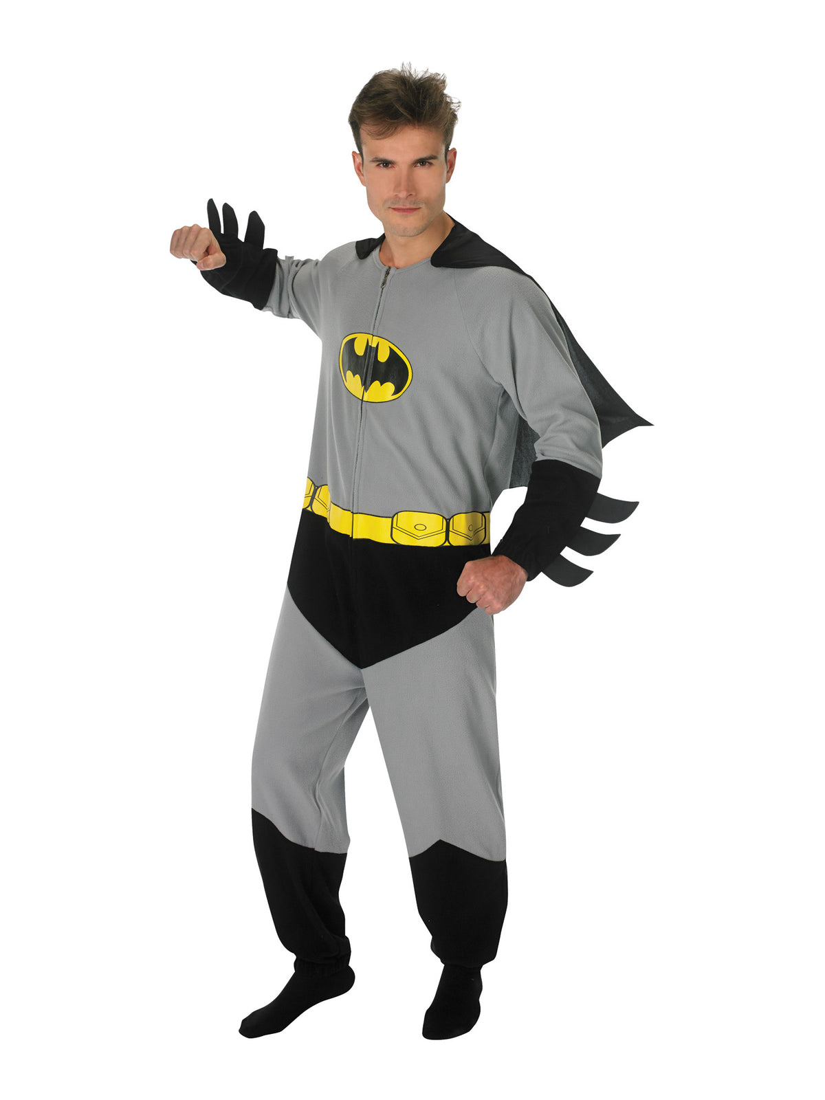 Rubies Batman Onesie-Kostüm für Herren, Grösse L, mit Umhang