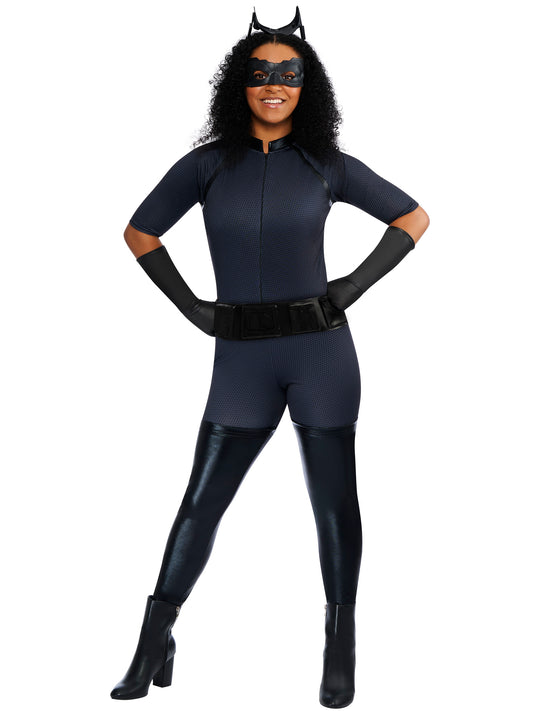 Rubies Catwoman Kostüm für Damen mit Overall, Maske und Gürtel – Produktansicht