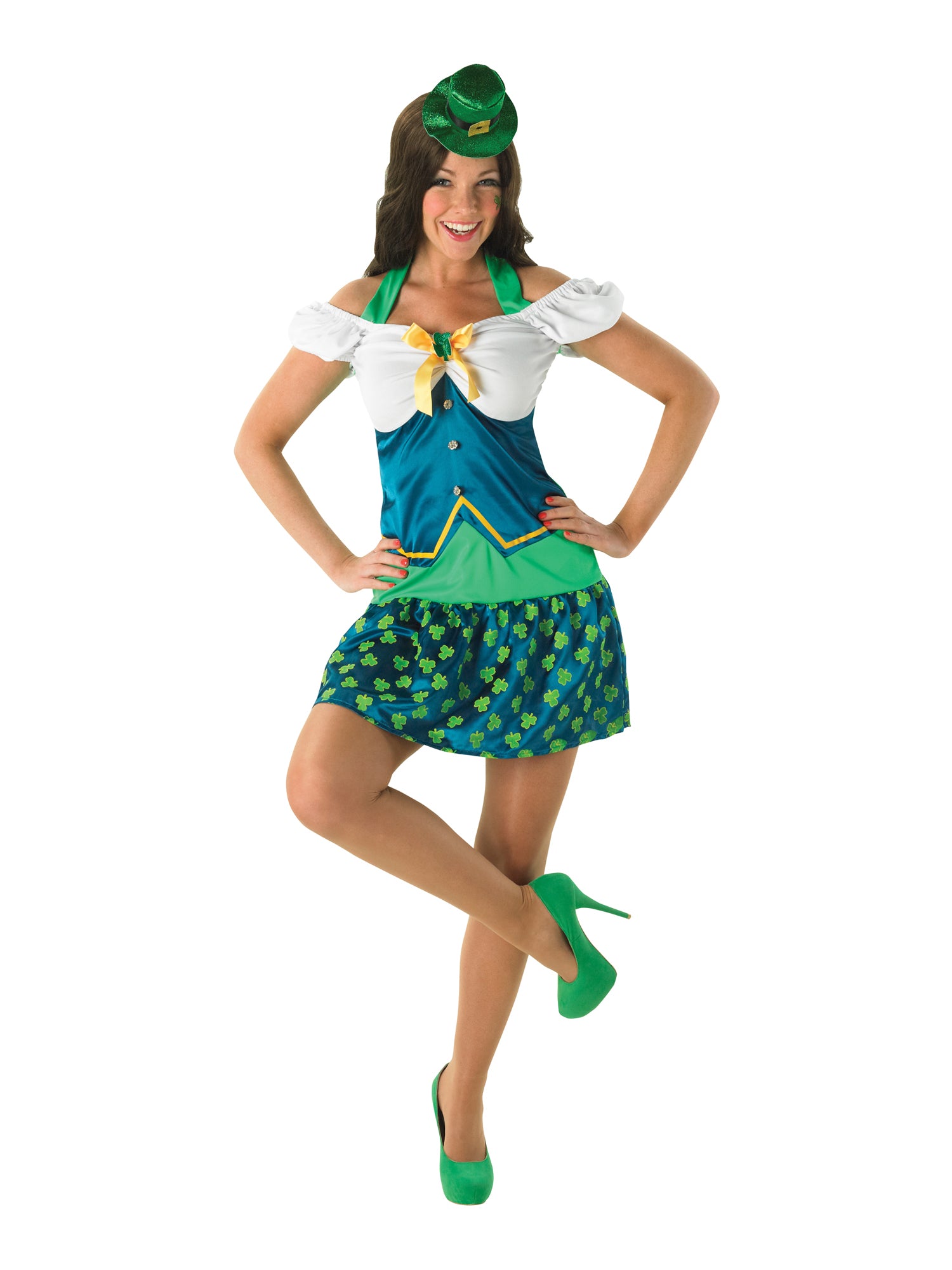 Rubies Leprechaun-Kostüm für Damen mit Kleid und Hut