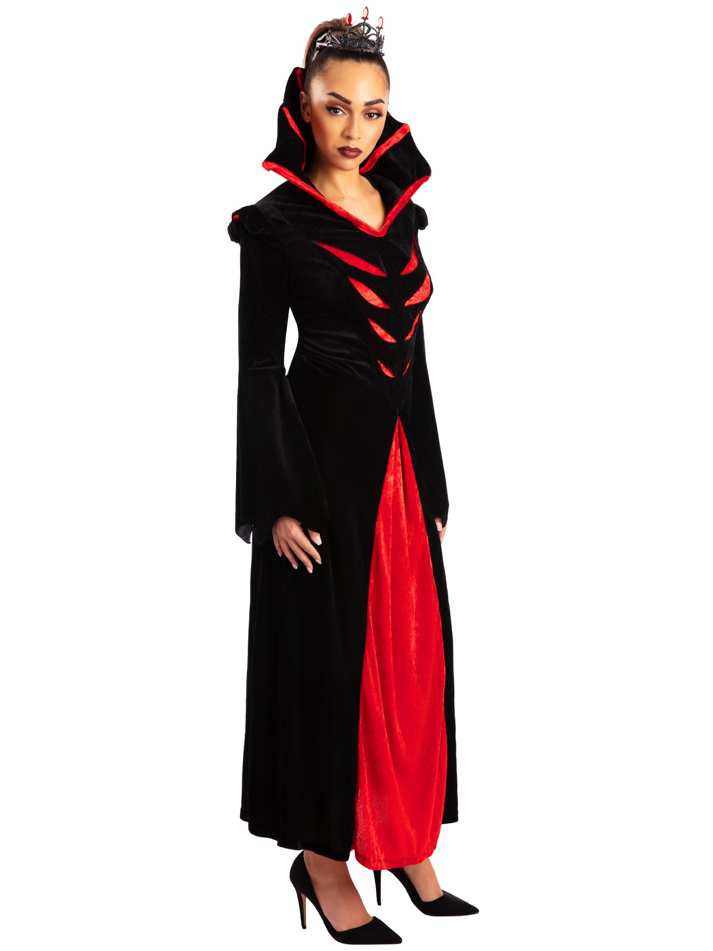 Rubies Queen of the Vampires Kostüm für Damen mit Kleid – Seitenansicht