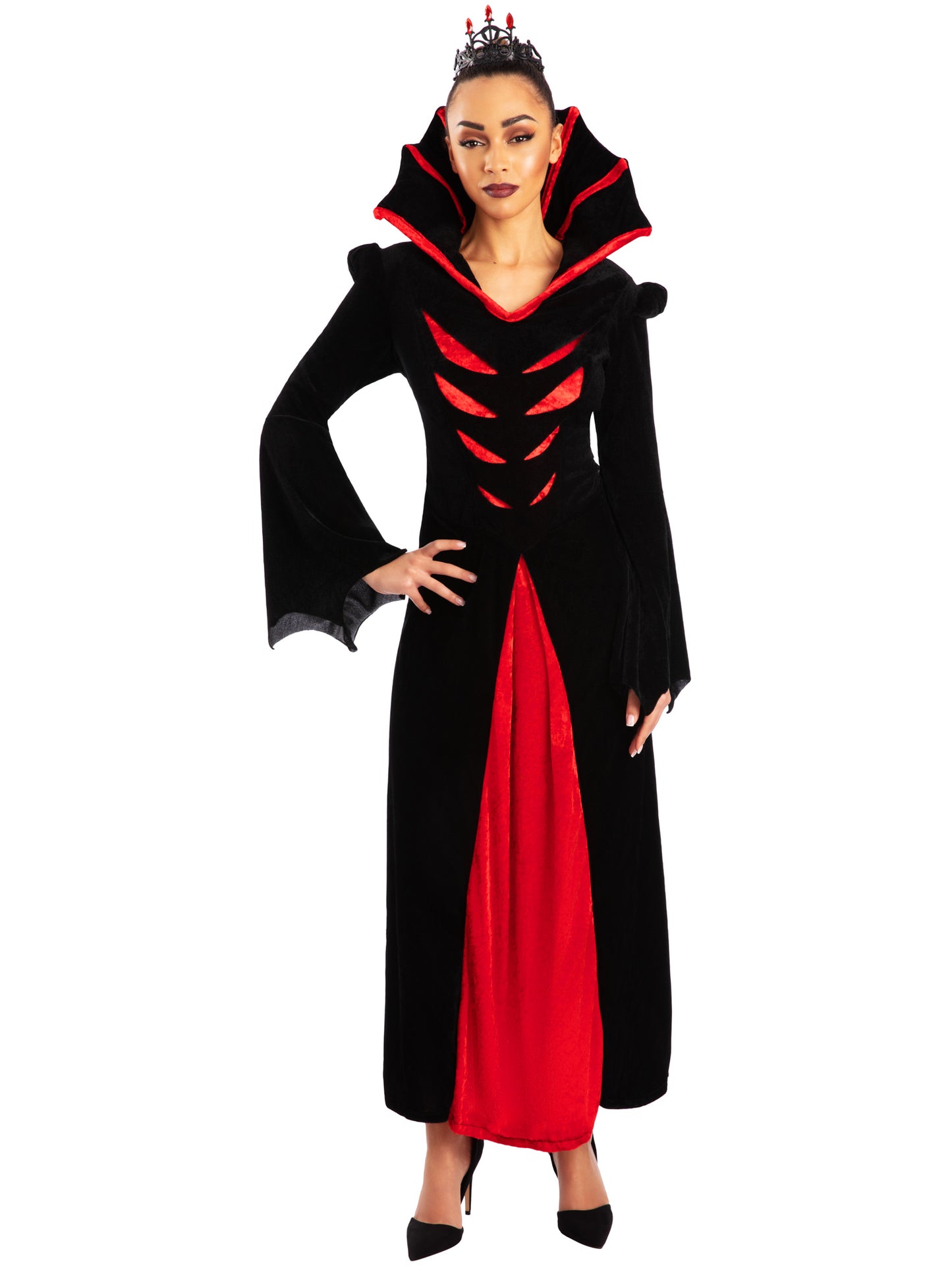 Rubies Queen of the Vampires Kostüm für Damen mit Kleid – Rückansicht