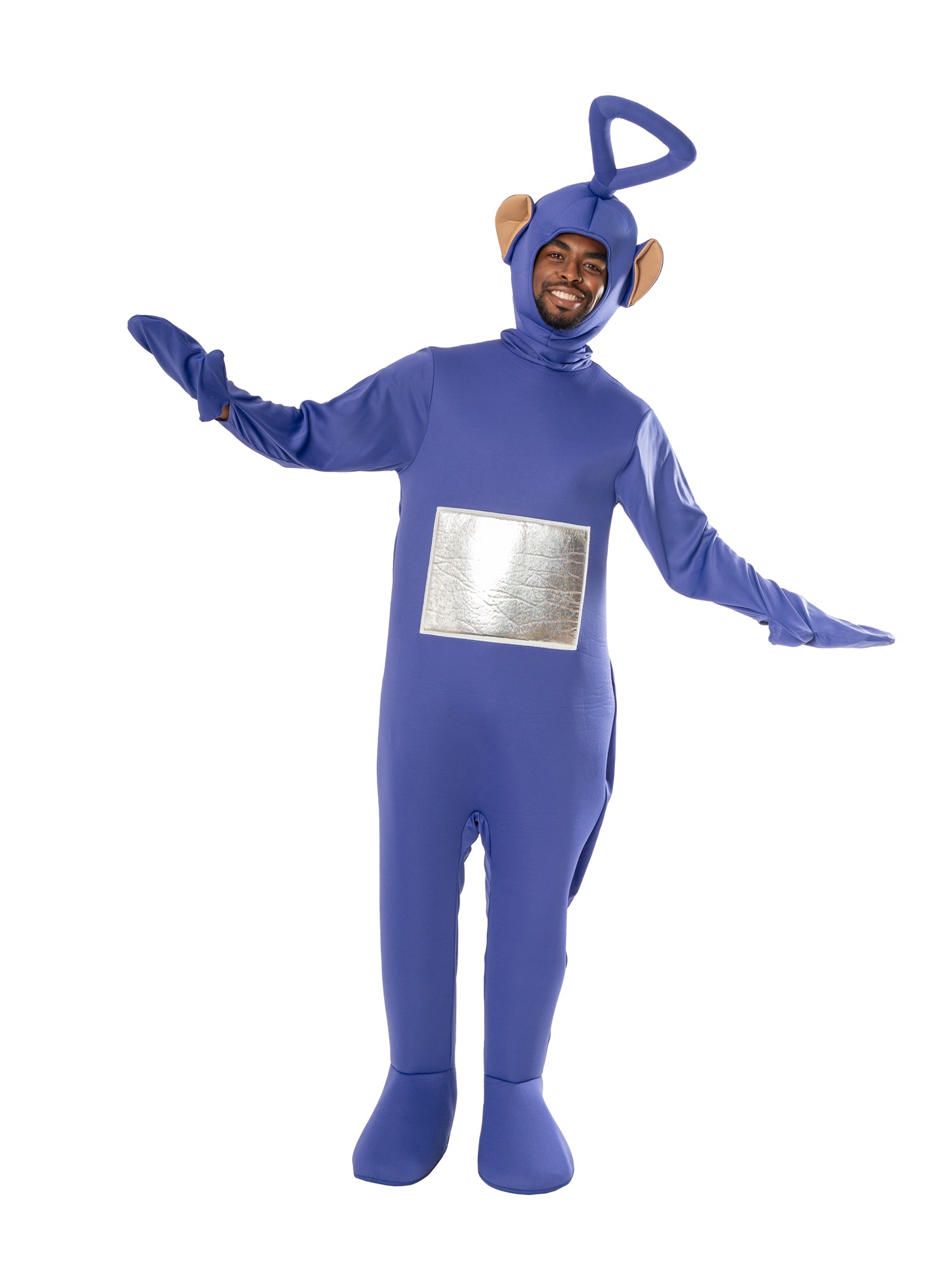 Rubies Tinky Winky Kostüm für Erwachsene aus der Teletubbies-Themenwelt – Produktansicht