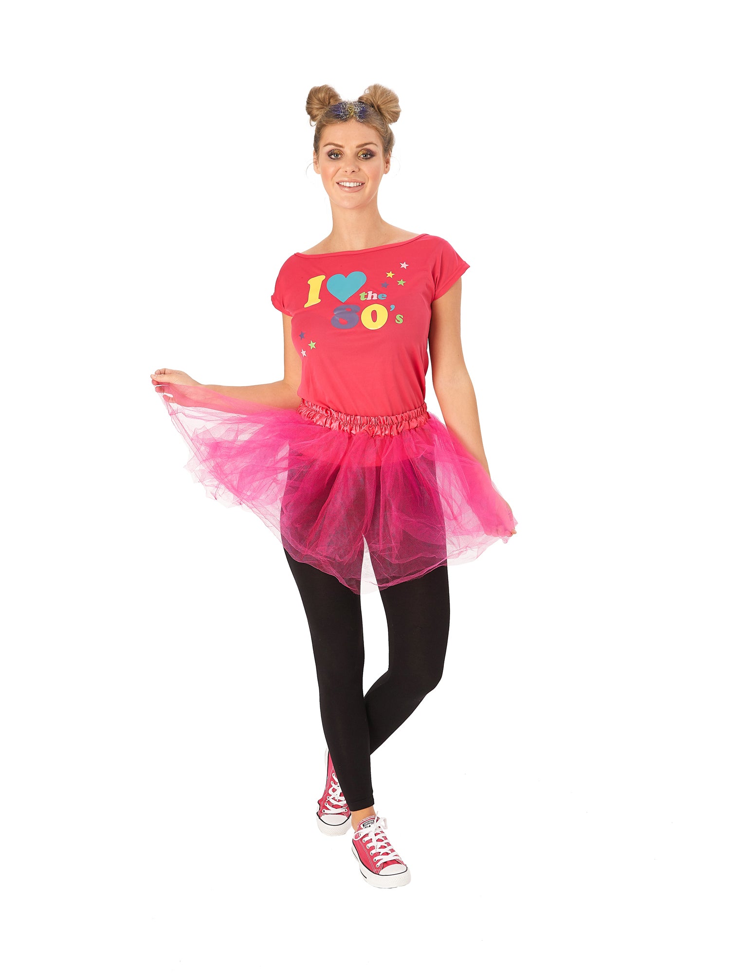 Rubies I Love the 80s 80er-Jahre-T-Shirt-Kostüm für Damen – Seitenansicht