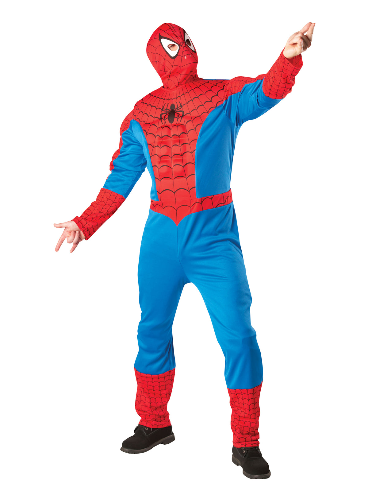 Rubies Spider-Man Deluxe Kostüm mit Snood für Herren in XL – Detailansicht