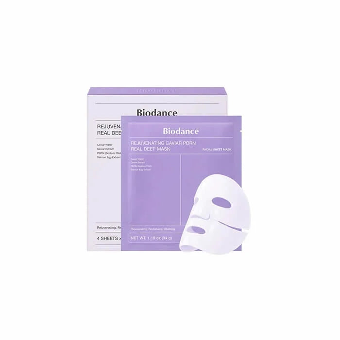 BIODANCE BIODANCE Rejuvenating Caviar PDRN Gesichtsmaske 4 x 34 g Sheet Mask Kosmetik
