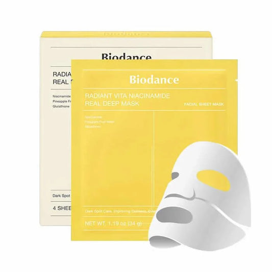BIODANCE BIODANCE Radiant Vita Niacinamide Real Deep Mask 4er Pack Gesichtspflege-Maske Kosmetik
