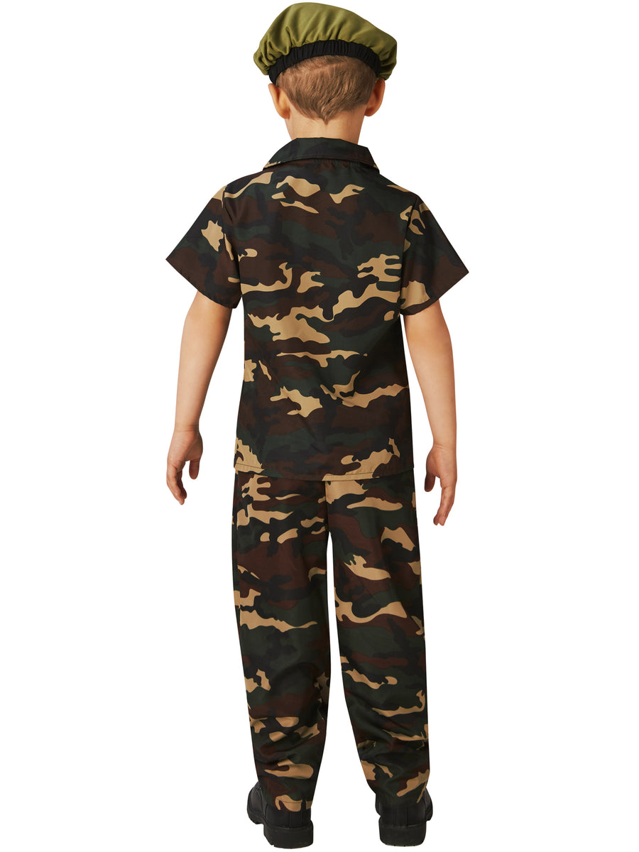 Rubies Soldier Kinderkostüm für Jungen mit Hemd, Hose und Béret – Detailansicht