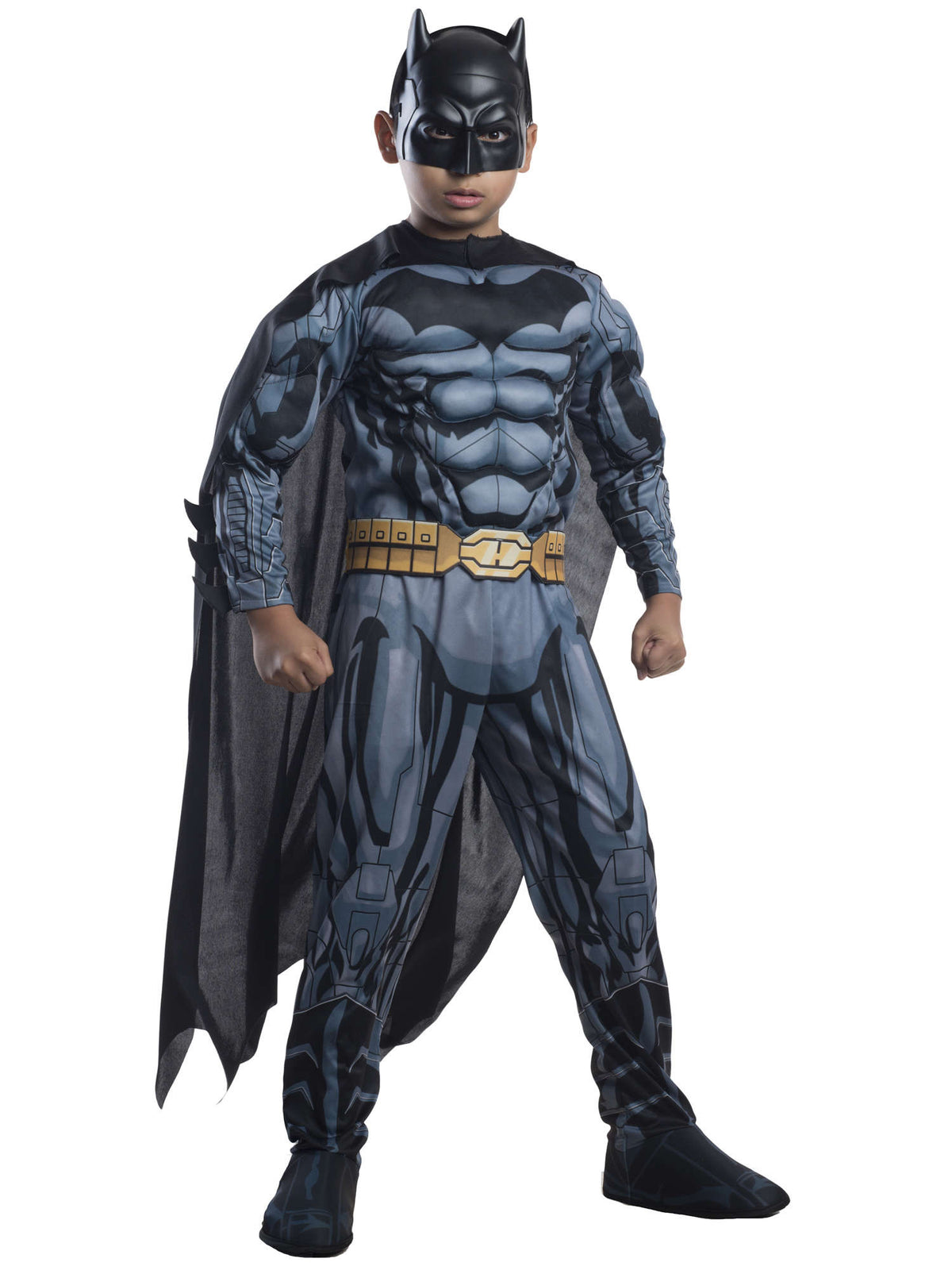 Rubies DLX. Batman Kostüm für Jungen mit Overall, Maske und Umhang – Produktansicht