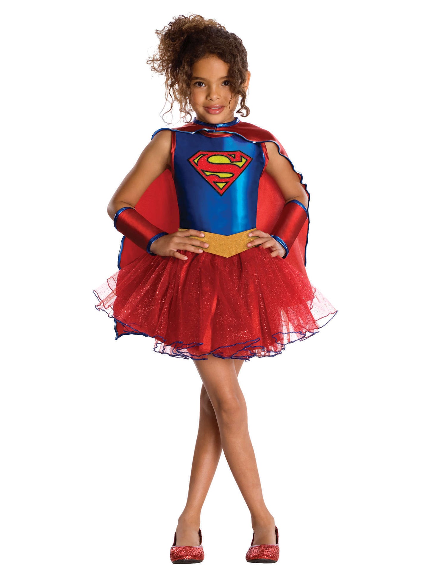 Rubies Supergirl Kinderkostüm für Mädchen mit Kleid und Umhang
