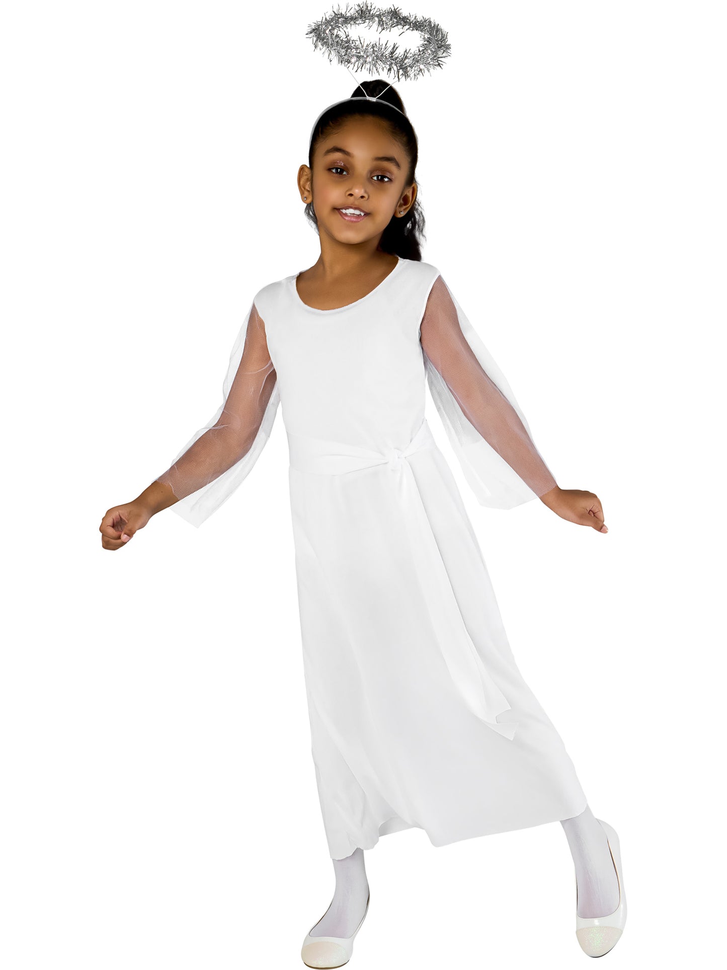 Rubies Angel Kinderkostüm mit Kleid, Heiligenschein und Taillenschärpe – Verpackung