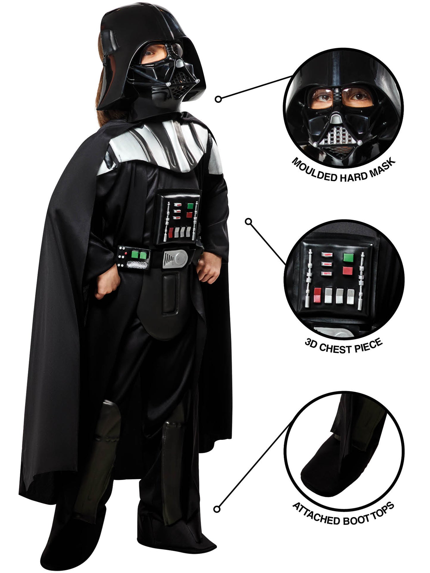 Rubies Darth Vader Deluxe Kinderkostüm Star Wars – Seitenansicht