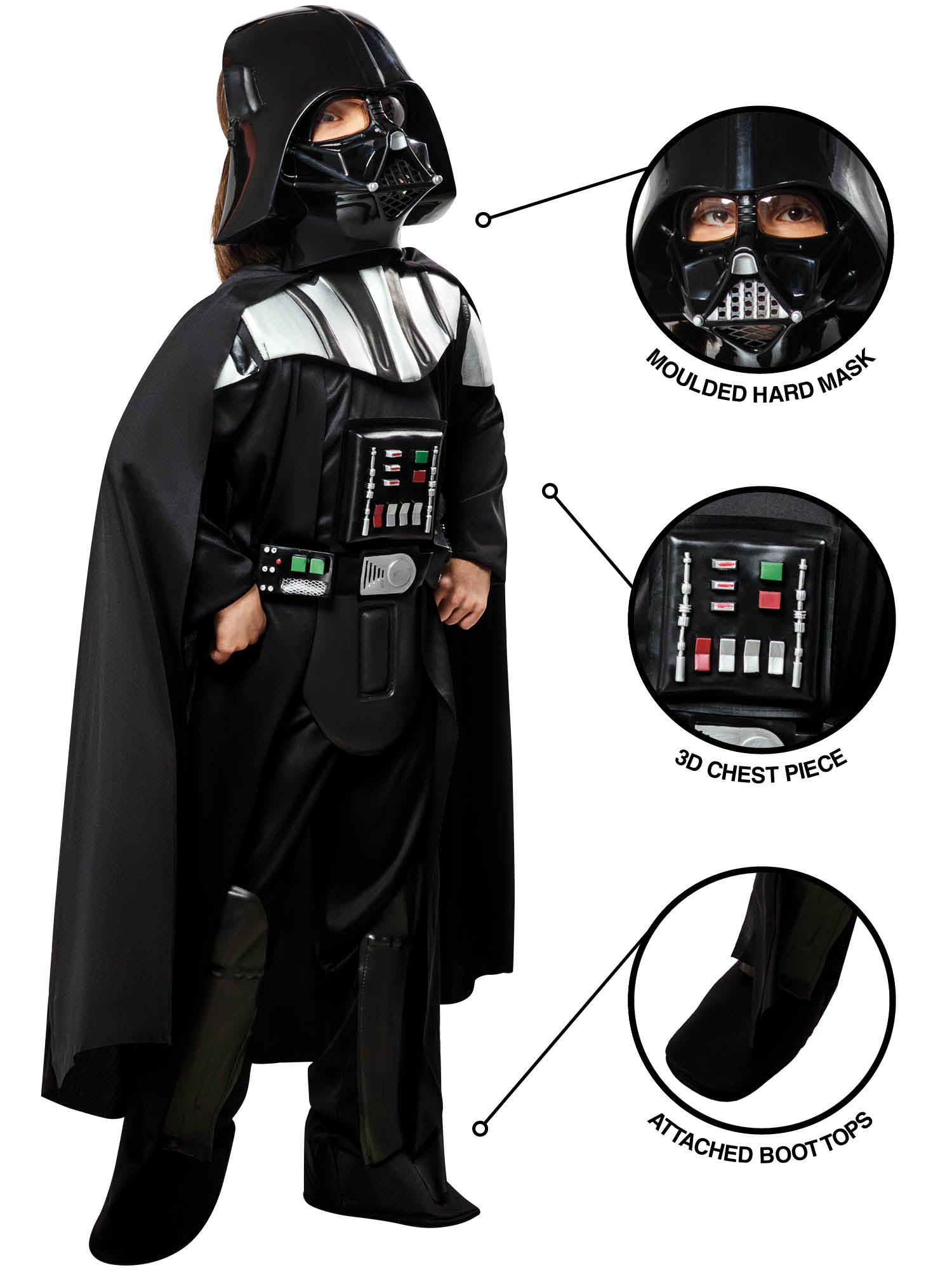 Rubies Darth Vader Deluxe Kinderkostüm Star Wars – Seitenansicht