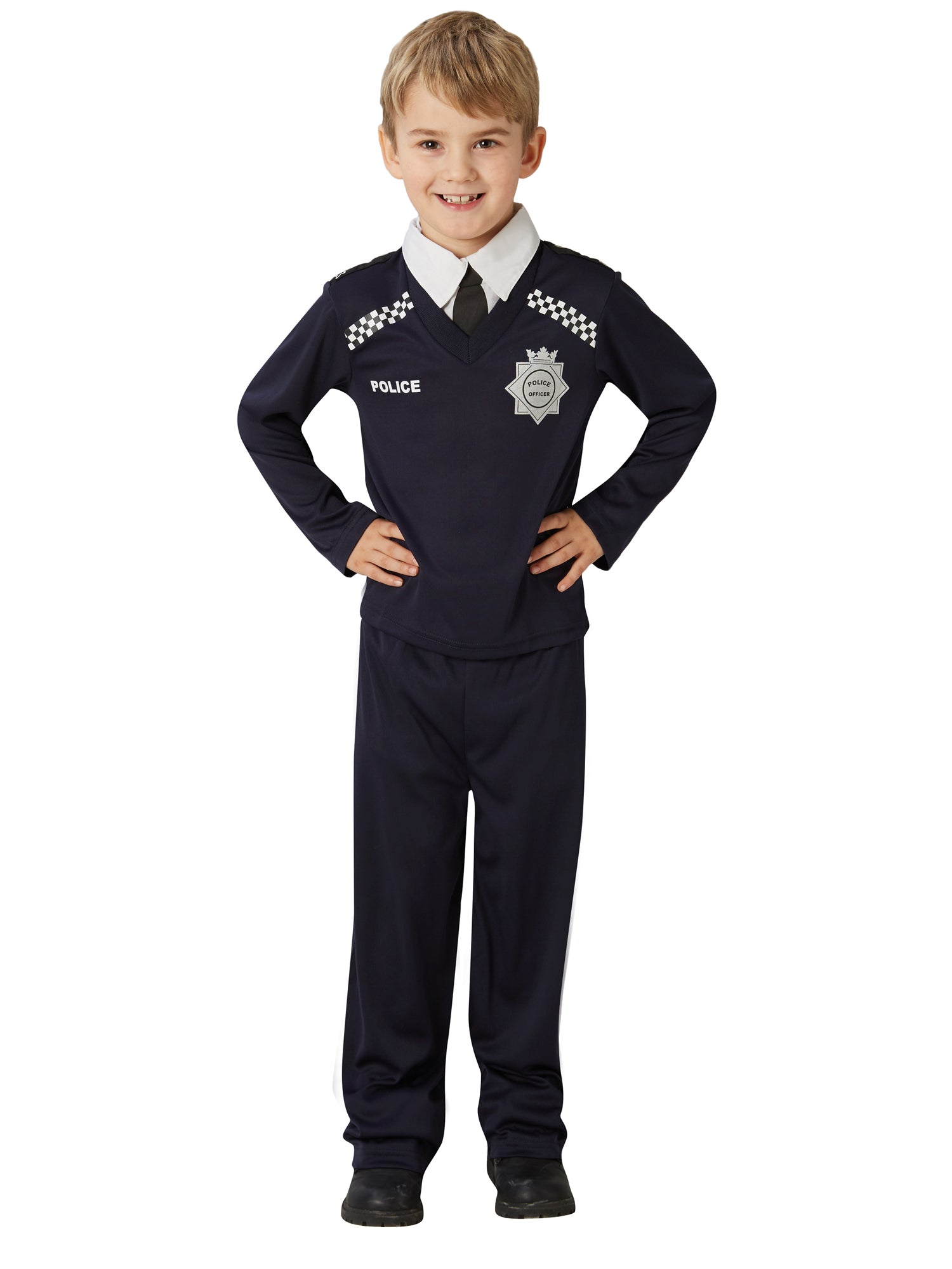 Rubies Police Officer R807 Kinderkostüm für Jungen mit Top und Hose – Detailansicht