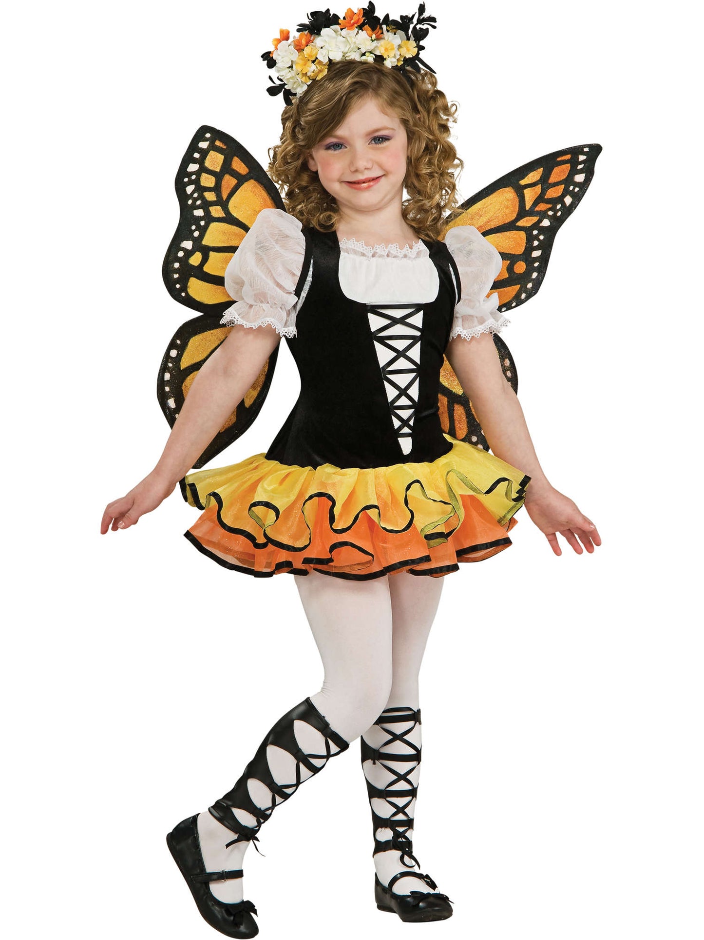 Rubies Fairy Monarch Butterfly Kinderkostüm für Mädchen mit Kleid und Flügeln