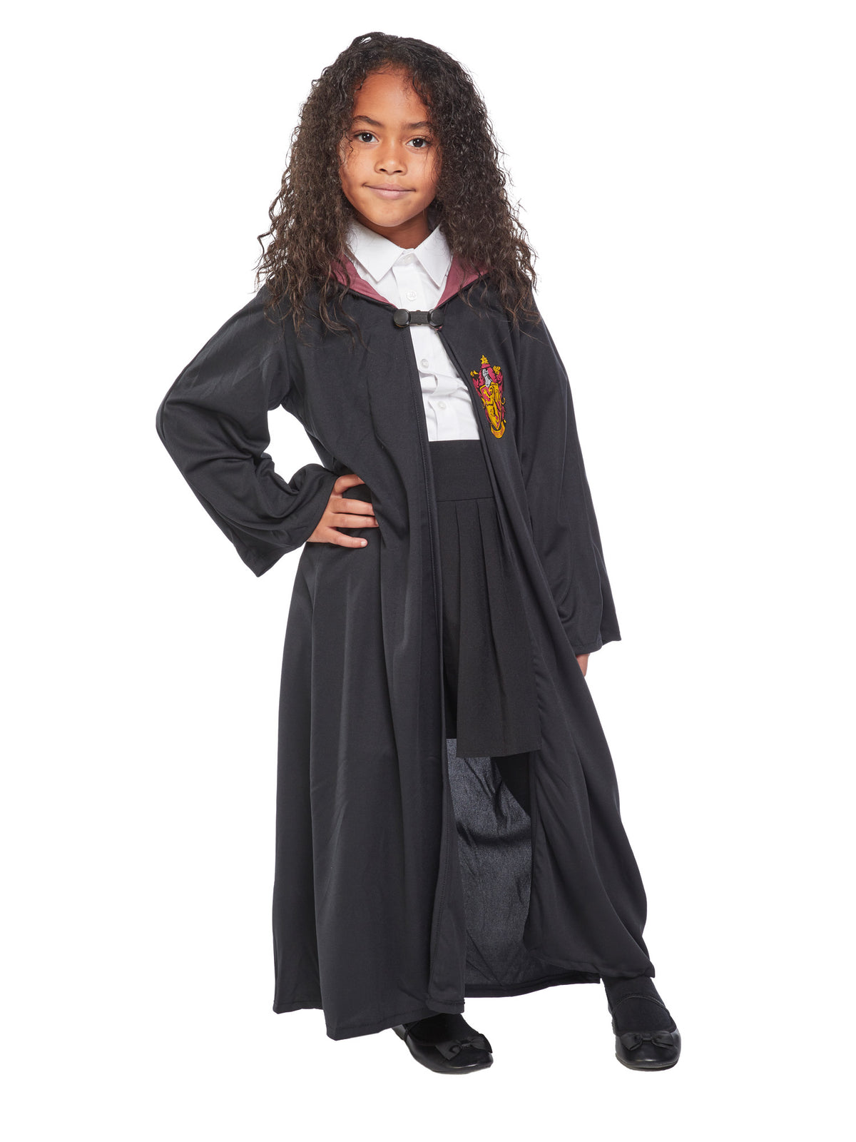 Gryffindor Robe Kinderkostüm Rubies Kapuzenrobe Grösse M – Detailansicht