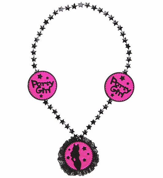 Kette Party Girl als Accessoire für Fasnacht und Mottoparty