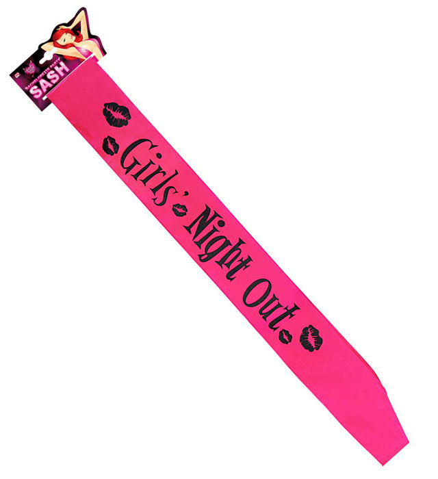 Satin-Schärpe Girls Night Out in Pink für Fasnacht und Partys