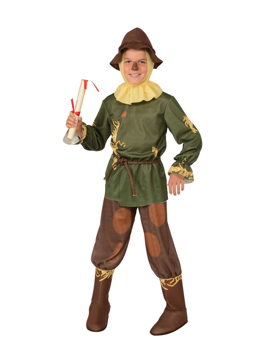 Rubies Scarecrow Kinderkostüm für Jungen aus Wizard of Oz mit Hemd, Hose, Hut und Stiefelüberzügen