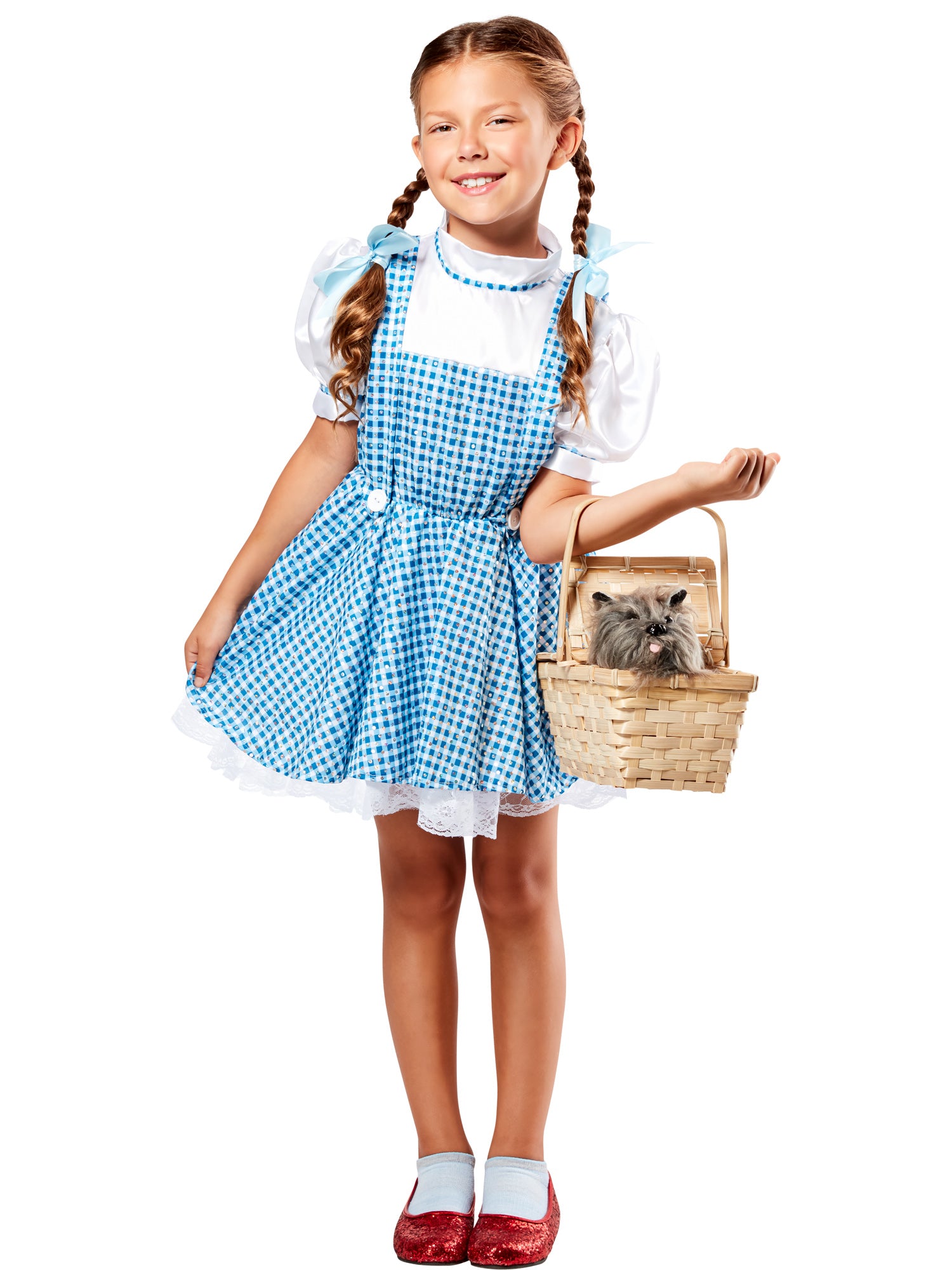 Rubies Dorothy Kinderkostüm mit Paillettenkleid und Haarschleife – Produktansicht