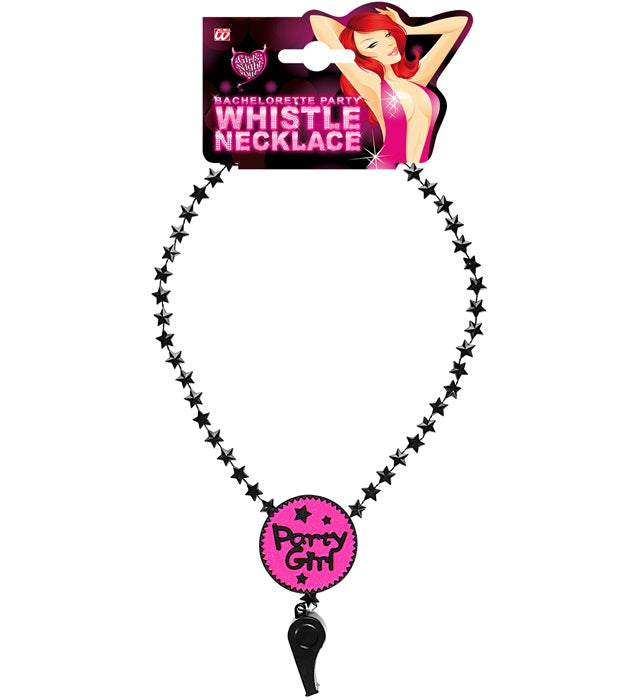 Party Girl Trillerpfeife in bunten Farben als Fasnachts-Accessoire