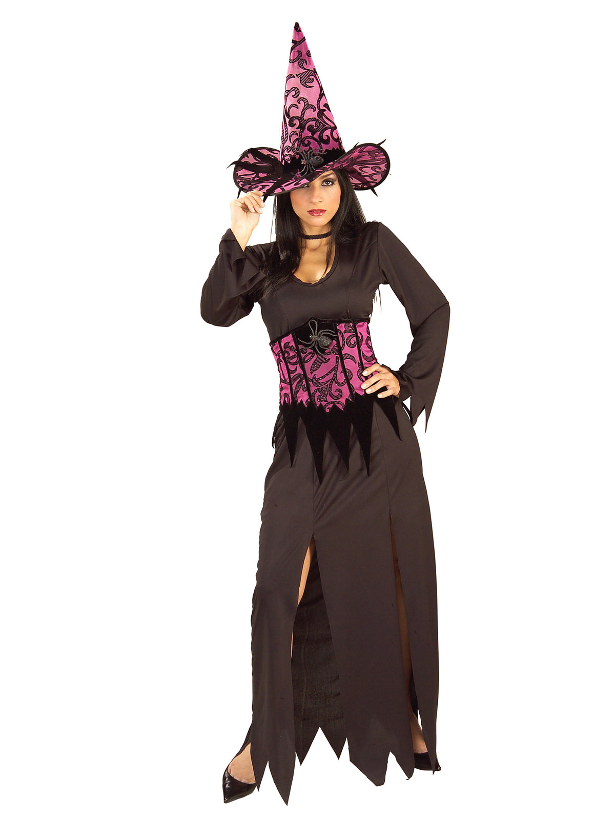 Rubies ELEGANT WITCH Kostüm für erwachsene Damen mit Kleid und Hut