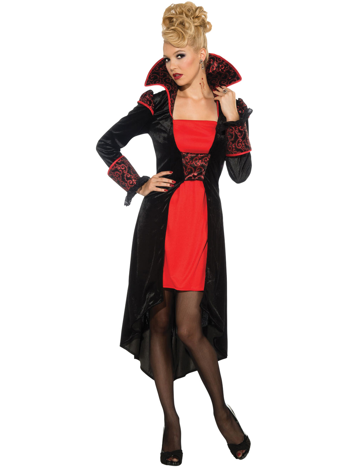 Rubies COUNTESSA Kostüm für Damen mit Kleid und Stehkragen, Grösse L