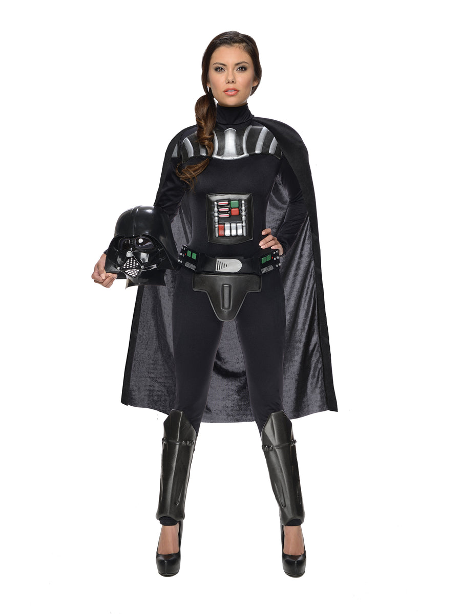Rubies Darth Vader Deluxe Kostüm für Damen mit Overall, Umhang, Gürtel und Maske