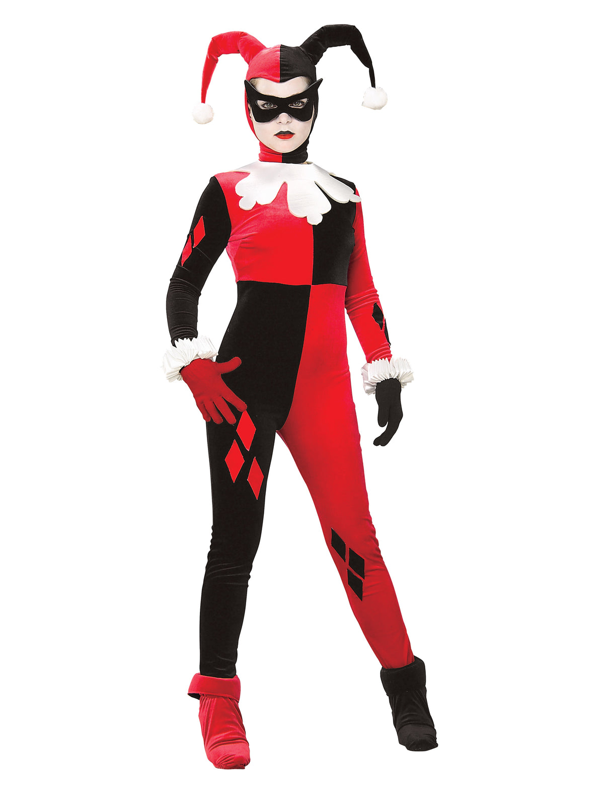 Rubies Harley Quinn Comic Book Kostüm für Damen mit Overall und Accessoires