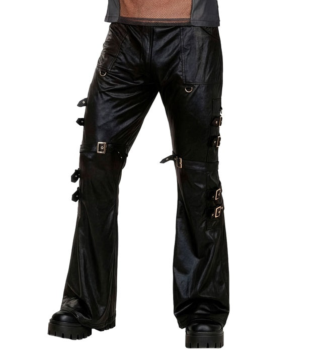 Kunstleder-Hose im Rocker- und Motorradfahrer-Stil für Fasnacht