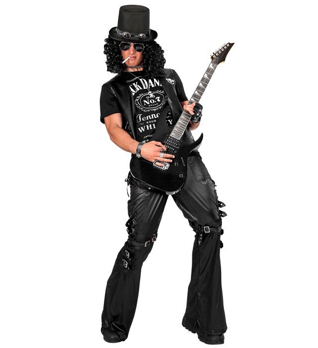 Kunstleder-Hose im Rocker- und Motorradfahrer-Stil für Fasnacht