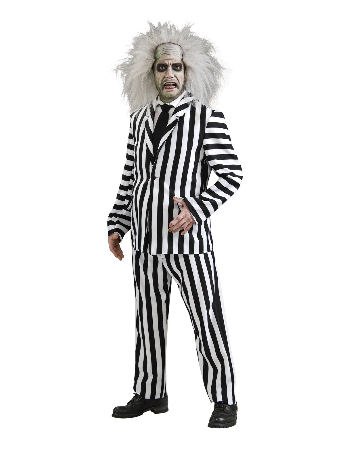 Rubies Beetlejuice Deluxe Kostüm für Herren in XL mit Jacke, Hose und Dickie