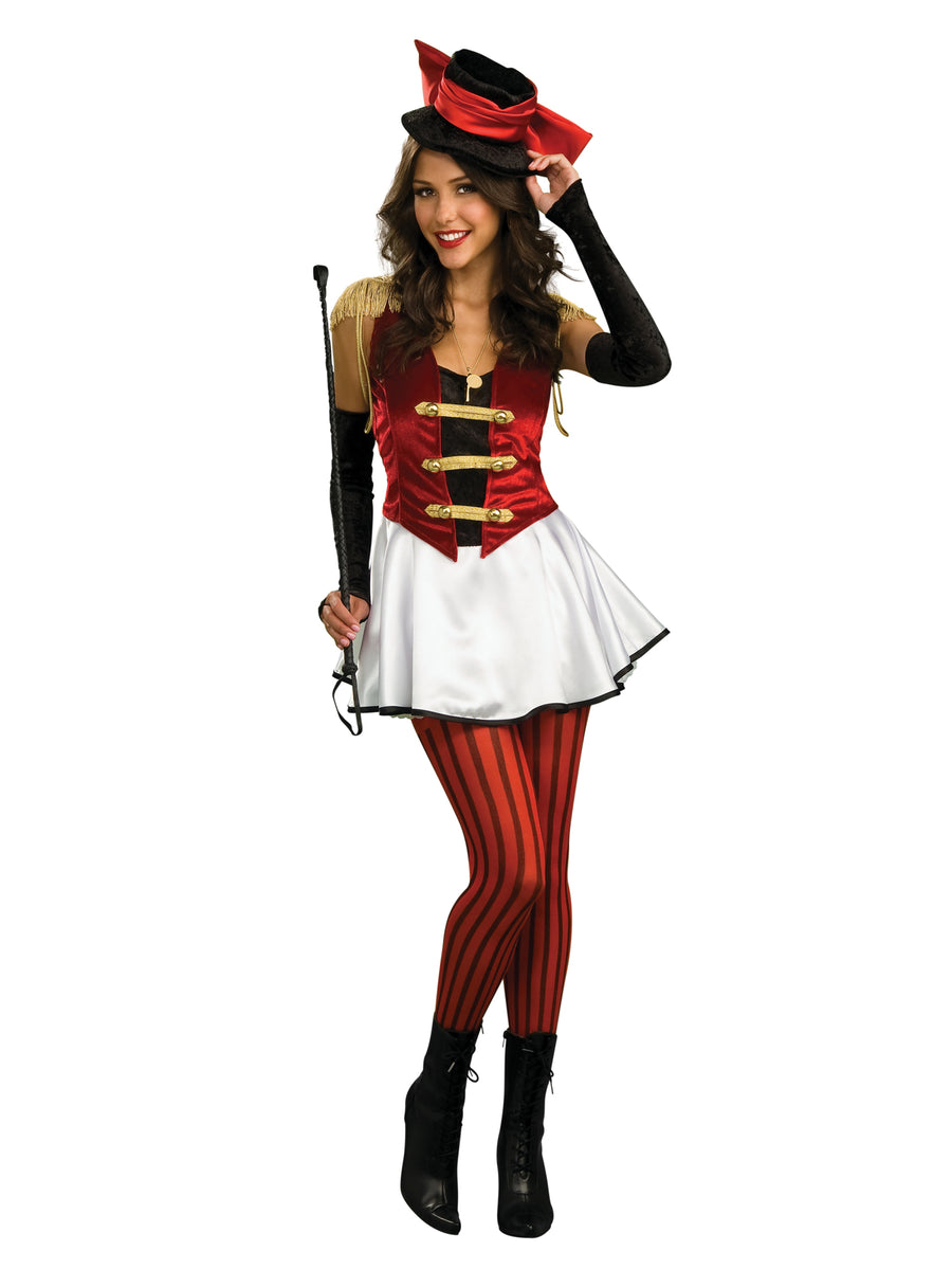 Rubies Ringmistress Kostüm für Damen mit Kleid, Glovelettes und Hut