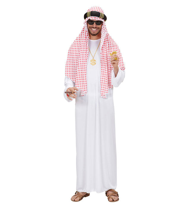 Arabischer Scheich Kostüm mit Tunika und Kopfbedeckung für Fasnacht und Karneval