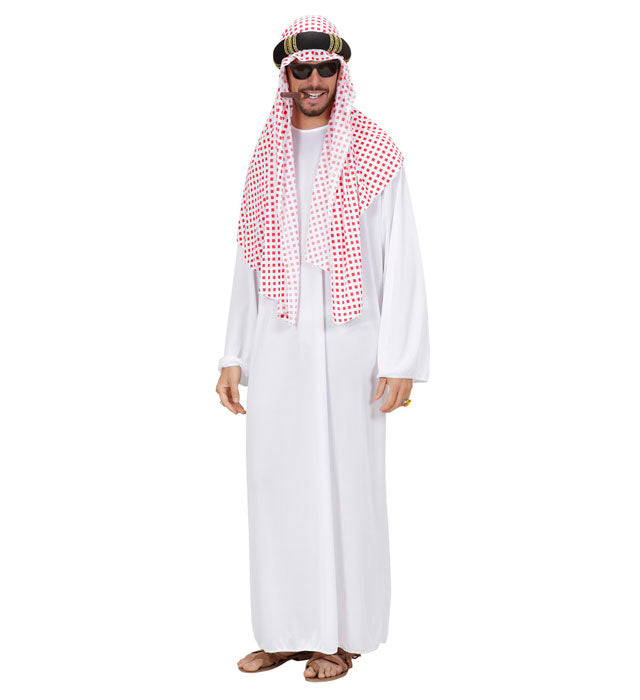 Arabischer Scheich Kostüm mit Tunika und Kopfbedeckung für Fasnacht und Karneval