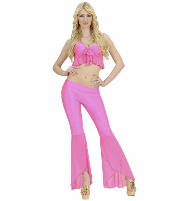 Neonpinkes Samba de Janeiro Kostüm aus Elasthan mit Top und Hose