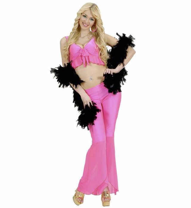 Neonpinkes Samba de Janeiro Kostüm aus Elasthan mit Top und Hose