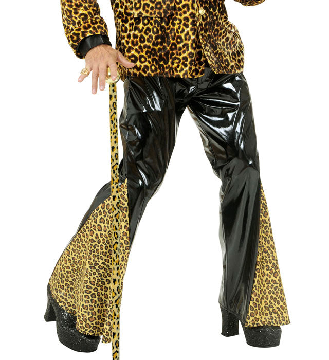 Schlaghose mit Leopardenmuster für Fasnacht und Mottoparty