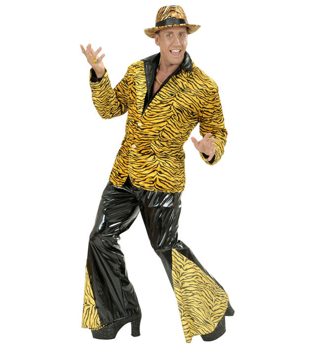 Fasnacht Schlaghose mit Tigerprint auf weissem Hintergrund